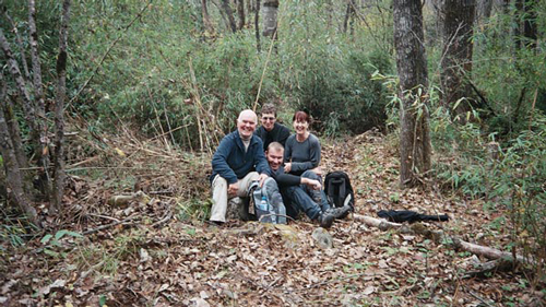 Alan, Sue, Jude and Tony waiting to go find Pandas